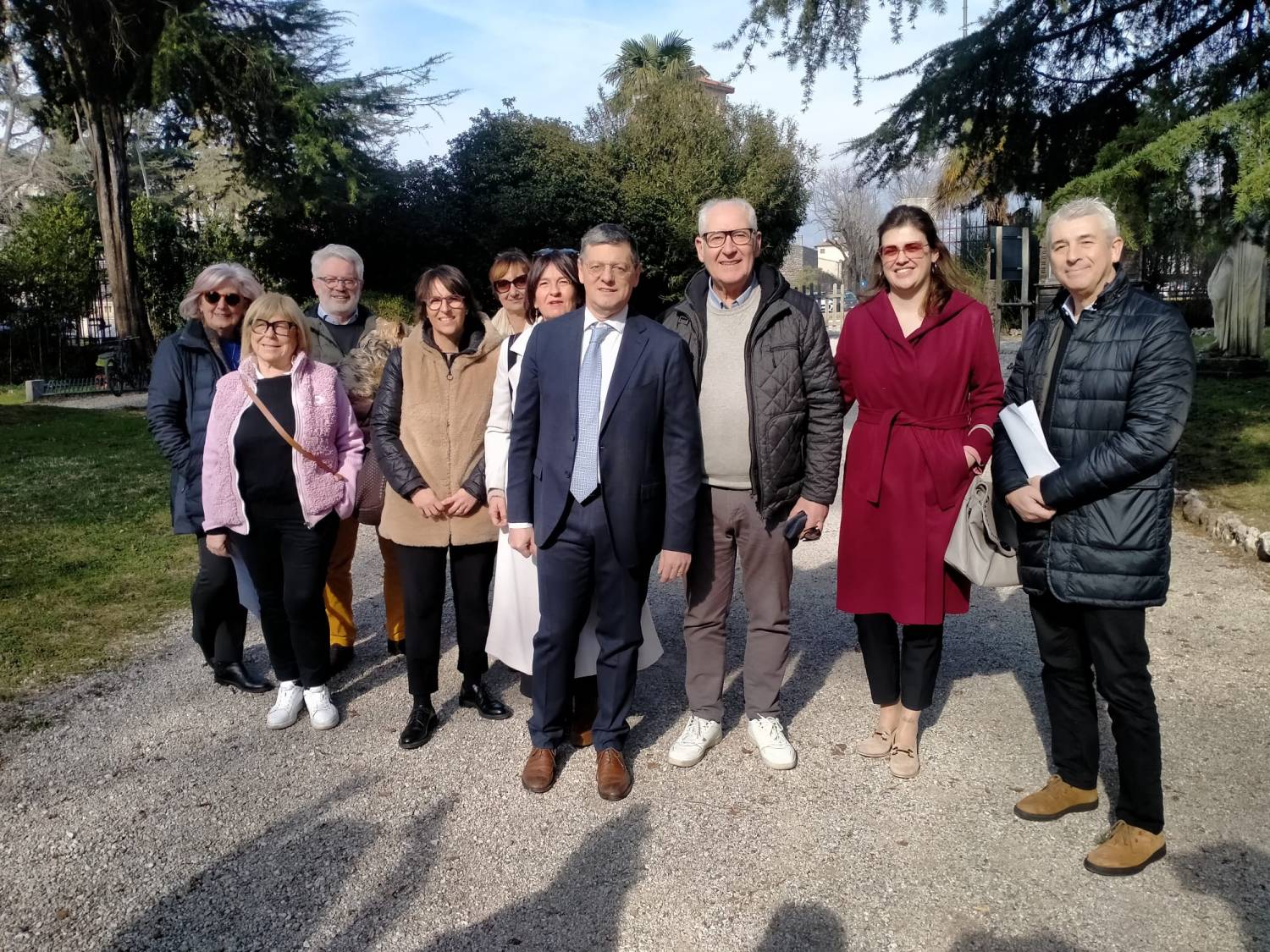 Marin con componenti del direttivo di Impegno per Bassano e supporters