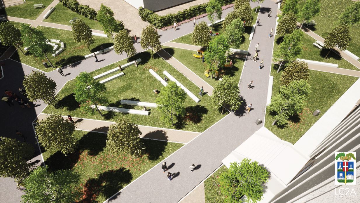 Isola verde Centro Studi - render