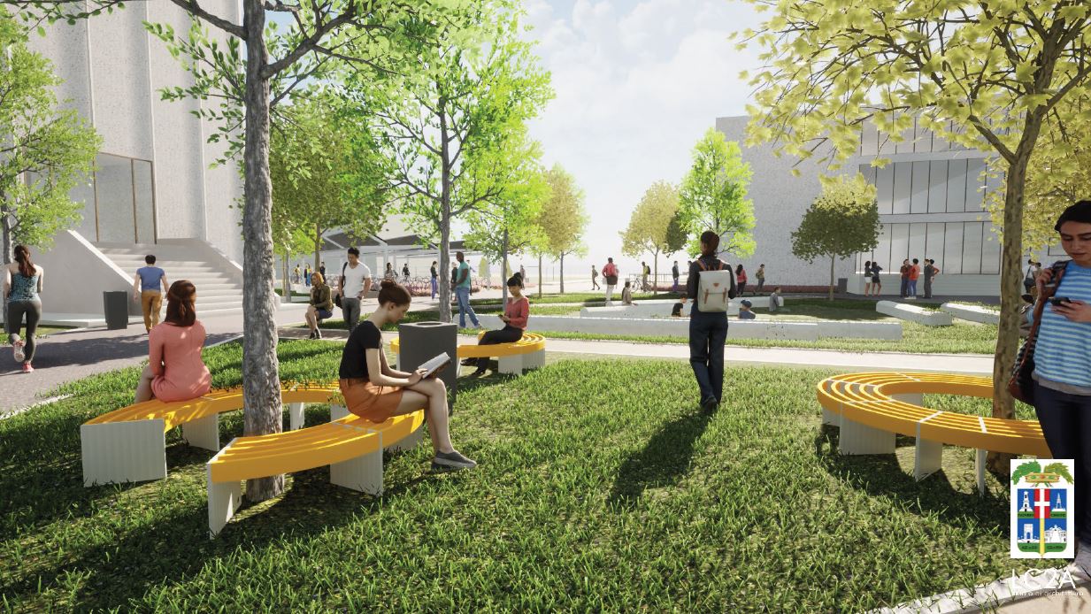 Isola verde Centro Studi - render