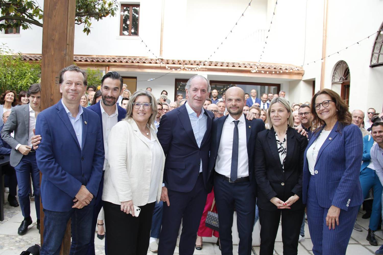 Denis Frison, Andrea Viero, Silvia Maino, Luca Zaia, Nicola Finco, Manuela Lanzarin, Morena Martini. Foto Danilo Omodei
