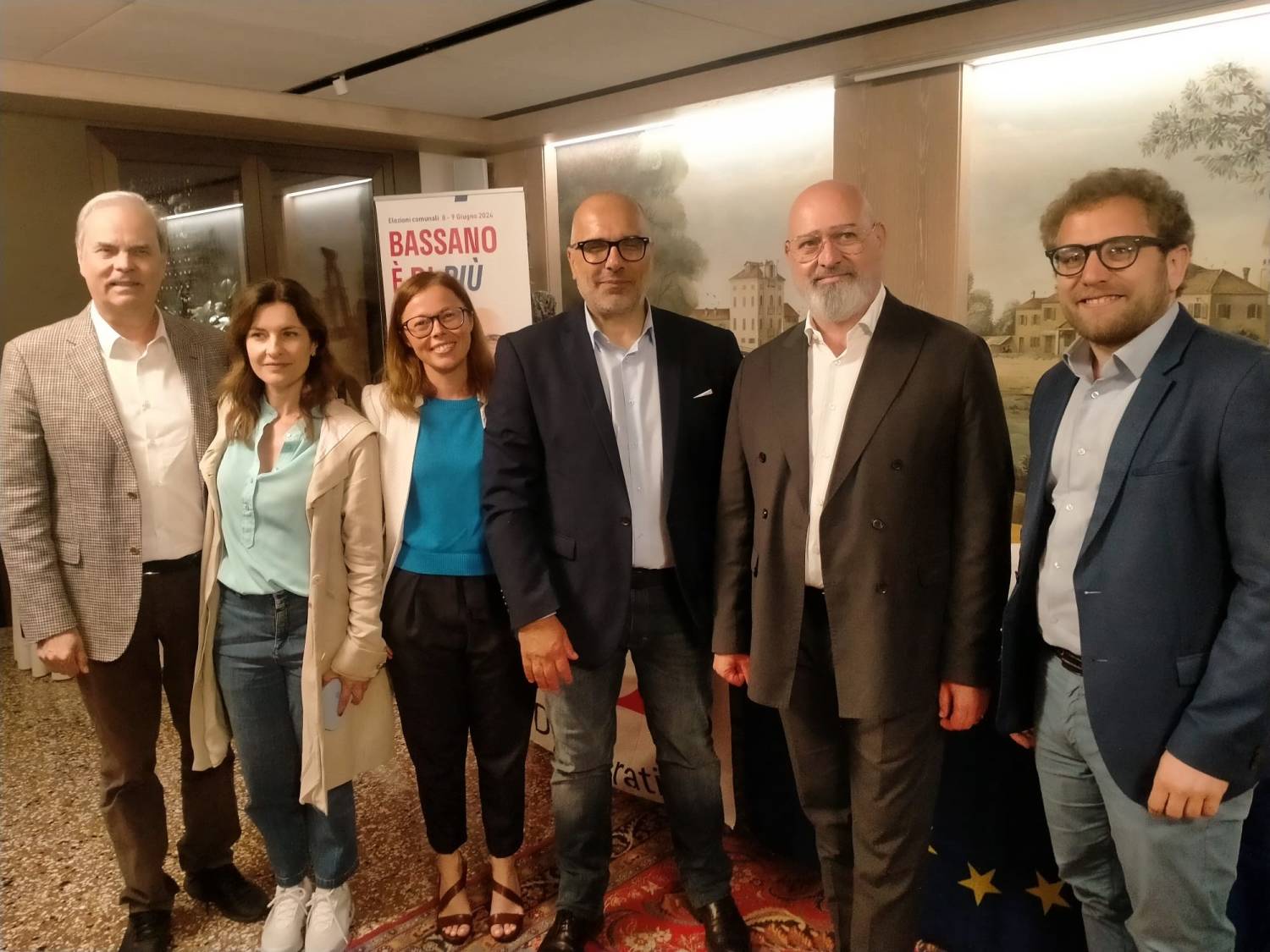 Achille Variati, Alessandra Moretti, Chiara Luisetto, Roberto Campagnolo, Stefano Bonaccini, Giacomo Possamai