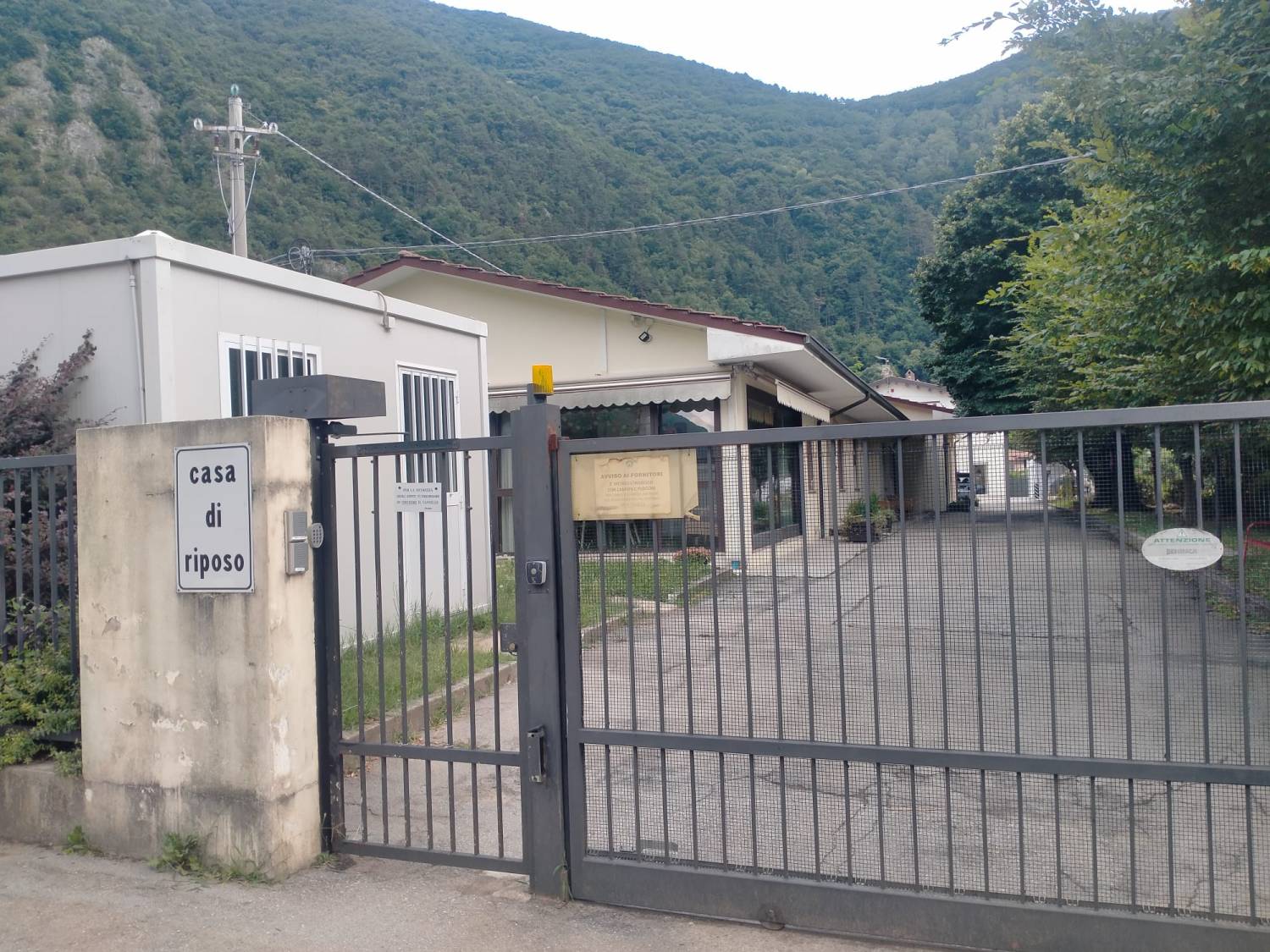 L’attuale ingresso della Casa di Riposo di Solagna