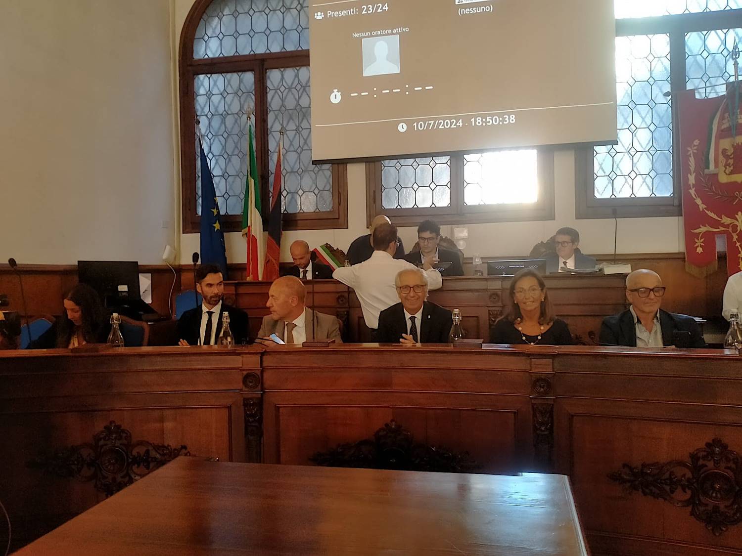 I banchi della giunta comunale