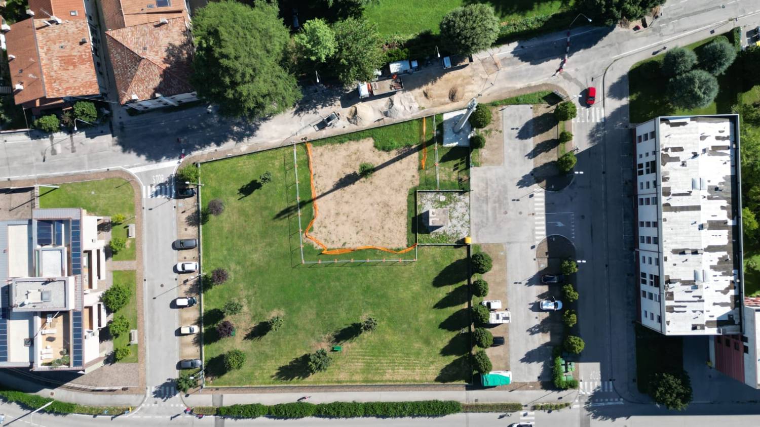 Il cantiere dell’ecopiazzola di quartiere San Vito (foto: FulBic)