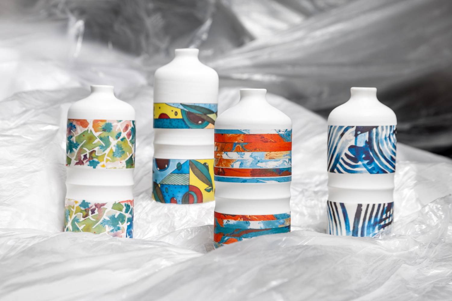 Orci di ceramica progettati e decorati dagli studenti del Liceo Artistico “De Fabris” di Nove