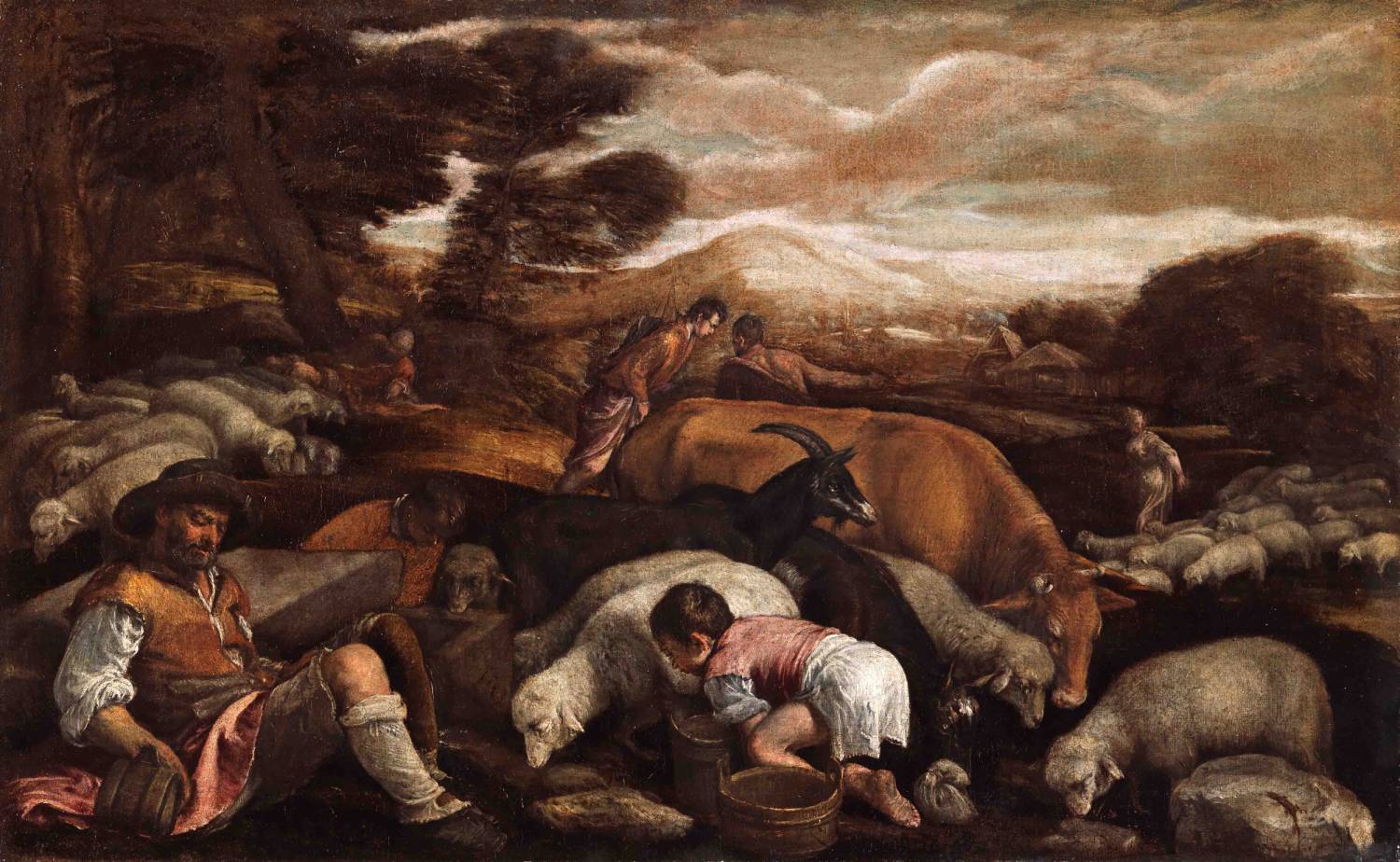 Bassanonet.it - Jacopo Dal Ponte, detto Jacopo Bassano, “Incontro di Giacobbe e Rachele al pozzo”, post 1566. Museo Civico di Bassano del Grappa