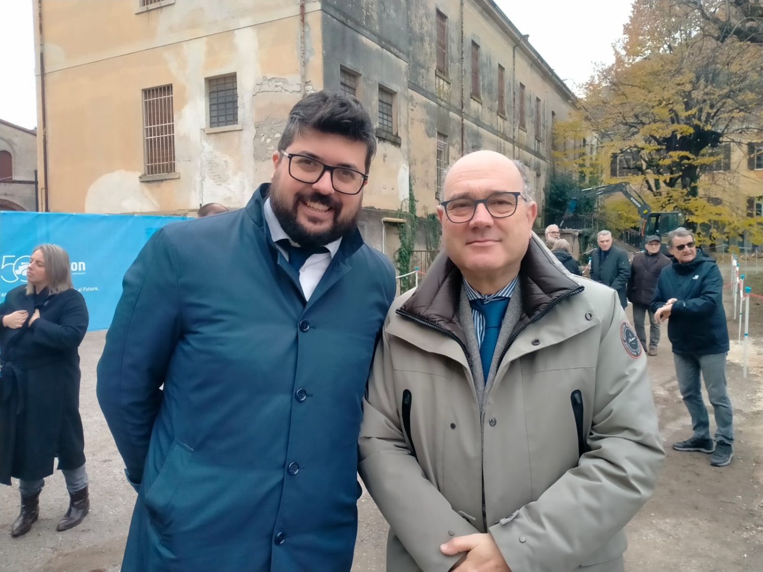 Il sindaco Matteo Mozzo e il vicesindaco Valentino Scomazzon