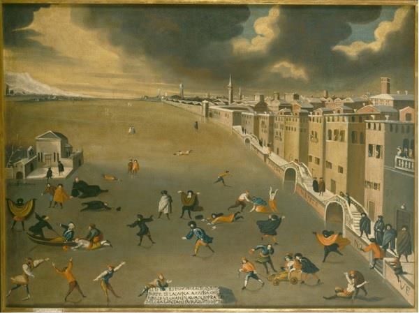 La laguna ghiacciata alle Fondamente Nuove (1788) pittore veneto anonimo.