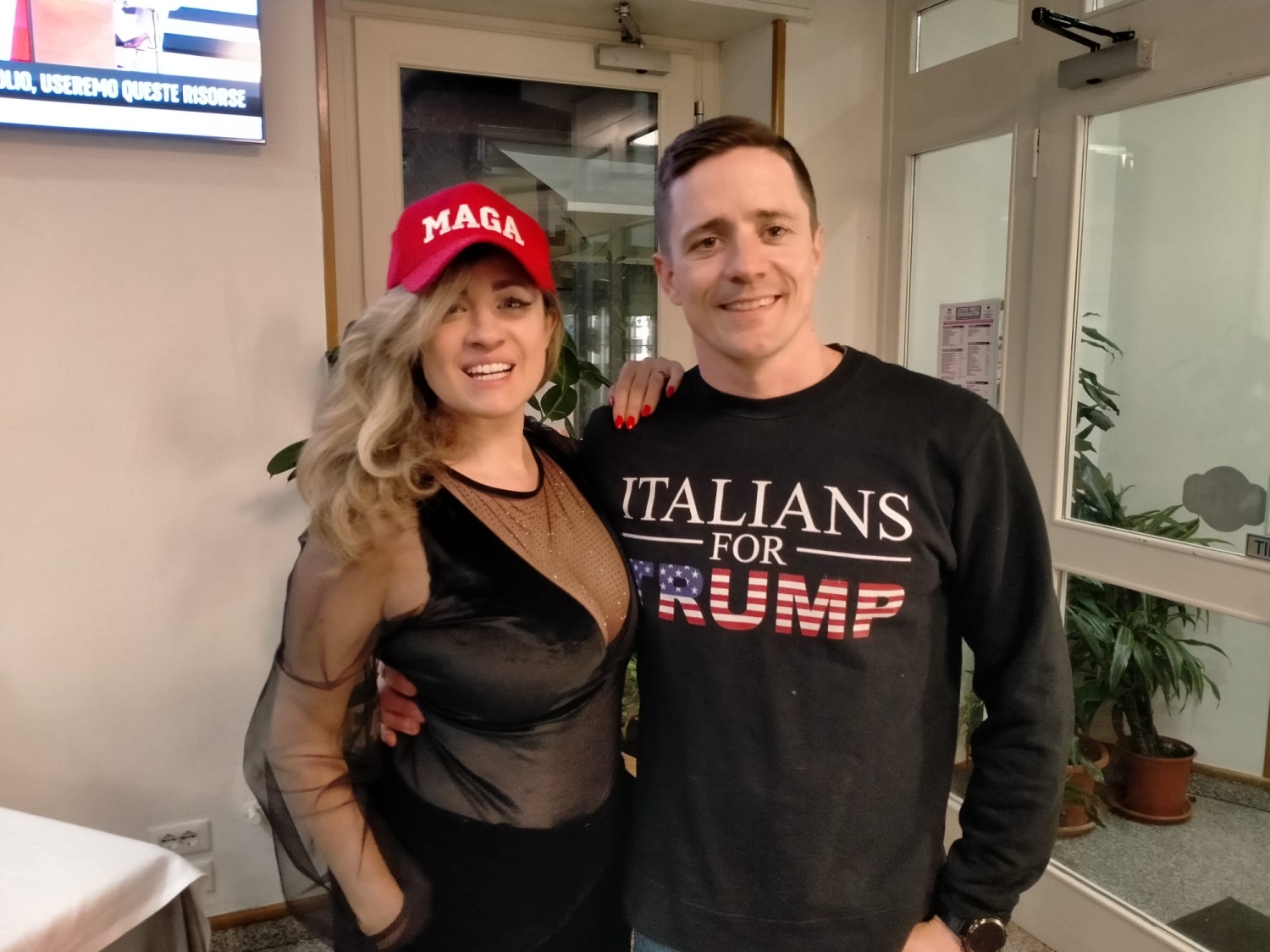 Michela Morellato col marito Adam