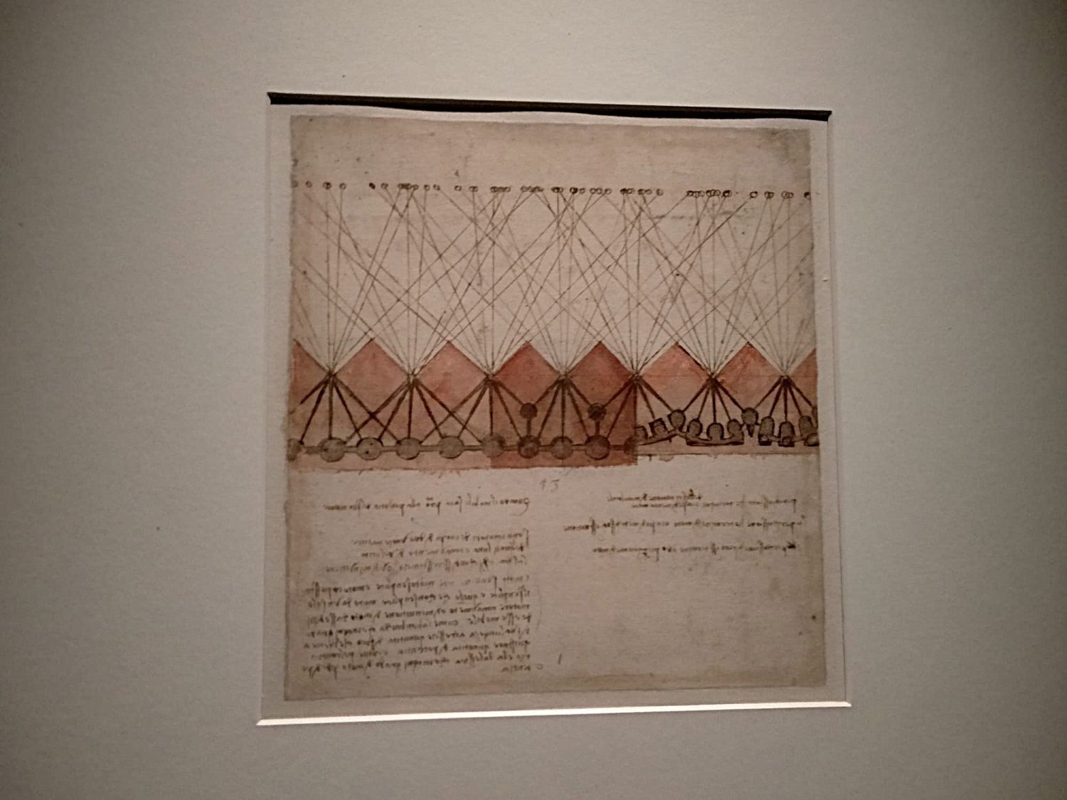 Leonardo da Vinci, Studio sulla trasmissione della forza, 1500-1503, Codice Atlantico, foglio 767 recto