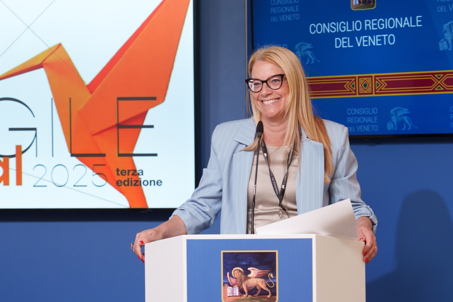 L'assessore di Rossano Veneto Helga Battaglin