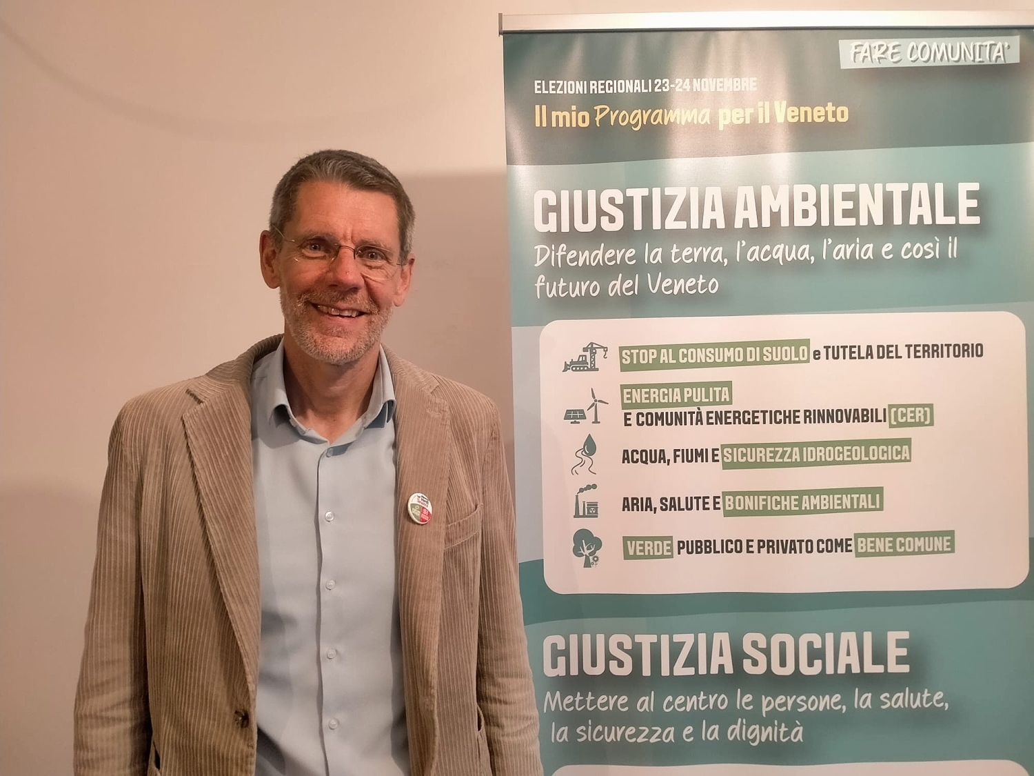 Renzo Masolo: “Il mio impegno è quello di fare comunità”