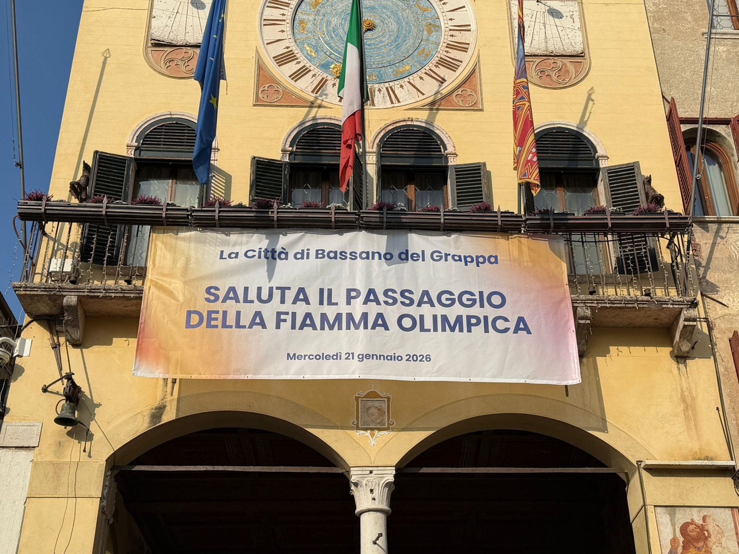 La Fiamma Olimpica a Bassano: mercoledì 21 il passaggio sul Ponte Vecchio