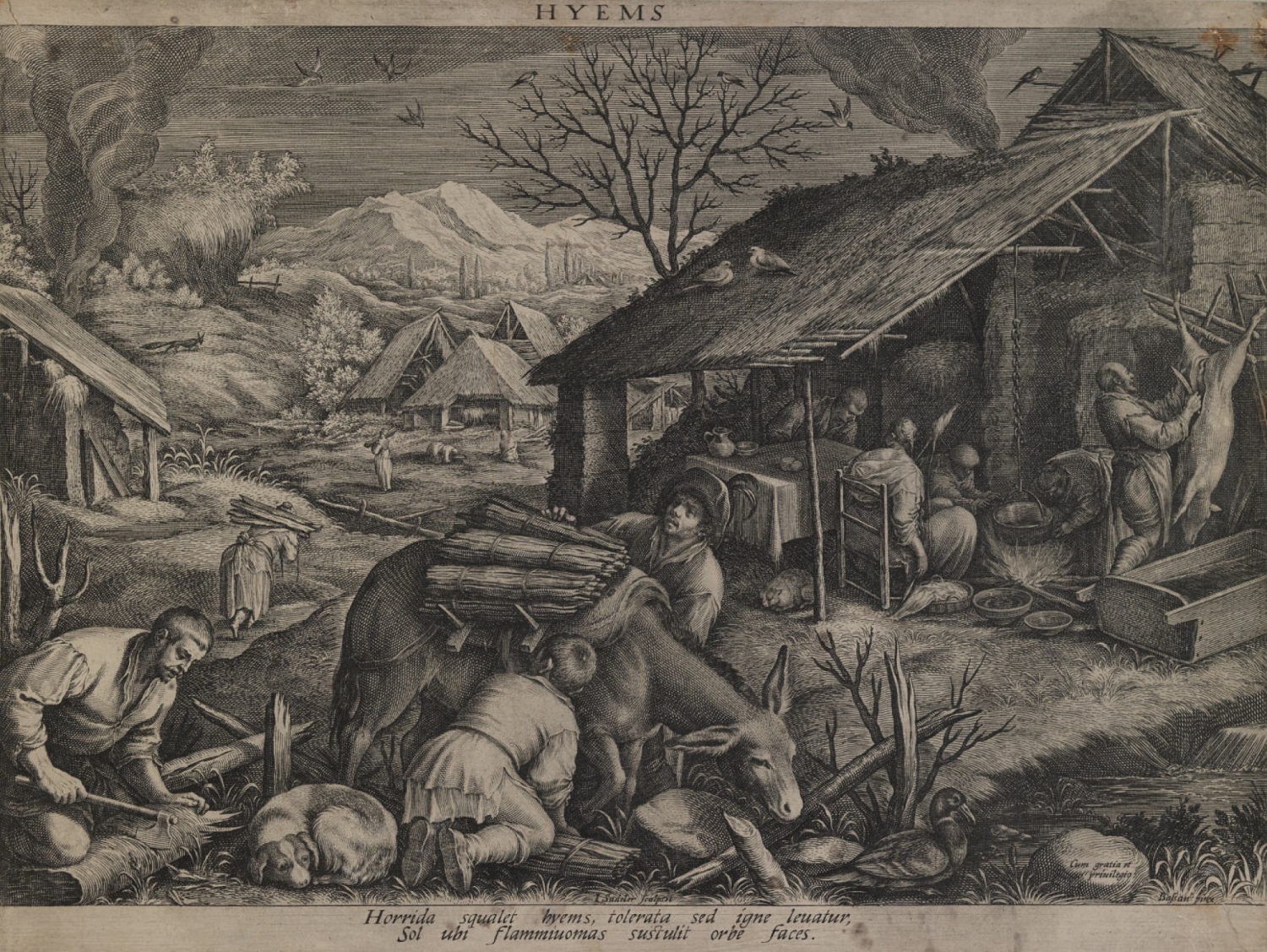Jan Sadeler da Jacopo Bassano, “Inverno”, 1598-1600 c. Museo Civico di Bassano del Grappa.