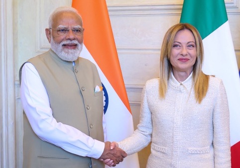 Colloqui ufficiali tra il Primo Ministro della Repubblica Italiana Giorgia Meloni e il Primo Ministro Shri Narendra Modi, a Roma il 20 maggio 2026. (PMIndia)