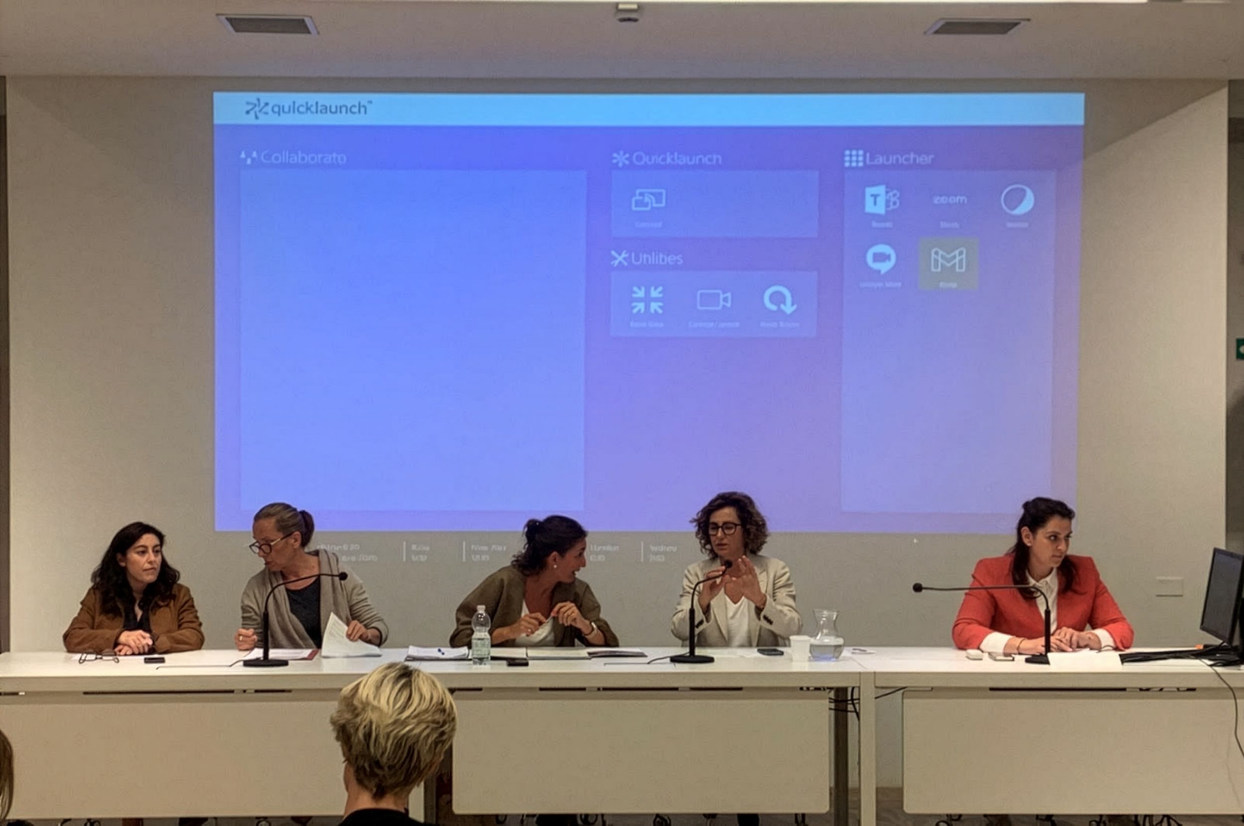 Da sinistra Barbara Guidi direttrice dei musei, Rosa Scapin Direttore generale e artistico Operaestate, Giada Pontarollo Assessore alla Cultura e al Turismo, Chiara Tessarollo Presidente della IV Commisione.